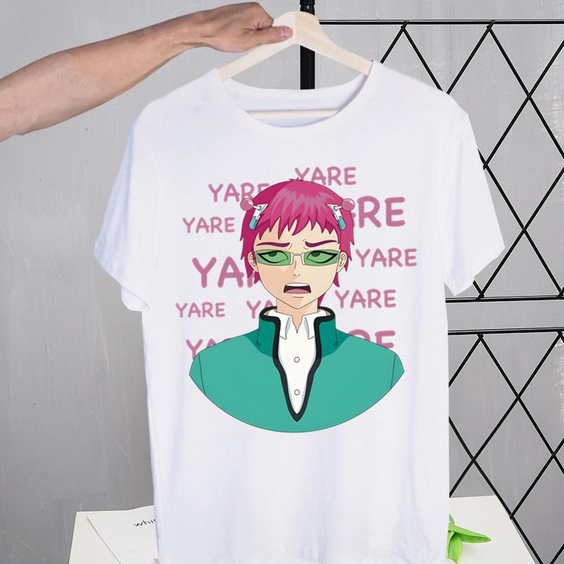 Saiki K Kusuo No Psi Nan Street Style Casual Short Sleeve  Unisex T Shirt O-neck Tshirt Male The Disastrous Life Of Saiki T-shirt Shirt