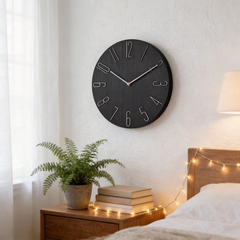 Modern Wall Clock With Silent Sweep Motion For Living Room Decor