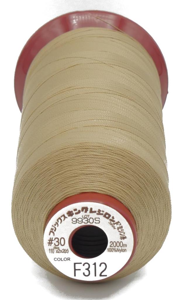 FUJIX King Resilon F (Fuzzy) Sewing Machine Thread, #30/2000m, Color 312, 100% Nylon, 4423