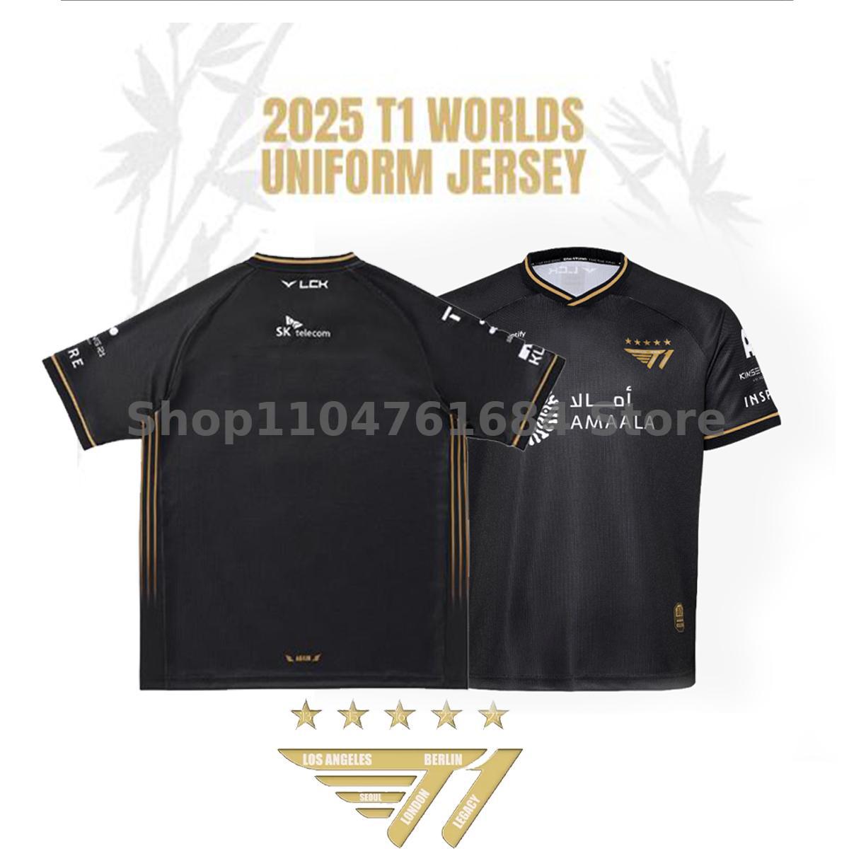 

T1 Esports Team Uniform T-shirt League Of Legends World Finals Jersey T Shirt Lol Games Faker Fan Support Men Clothes XXL