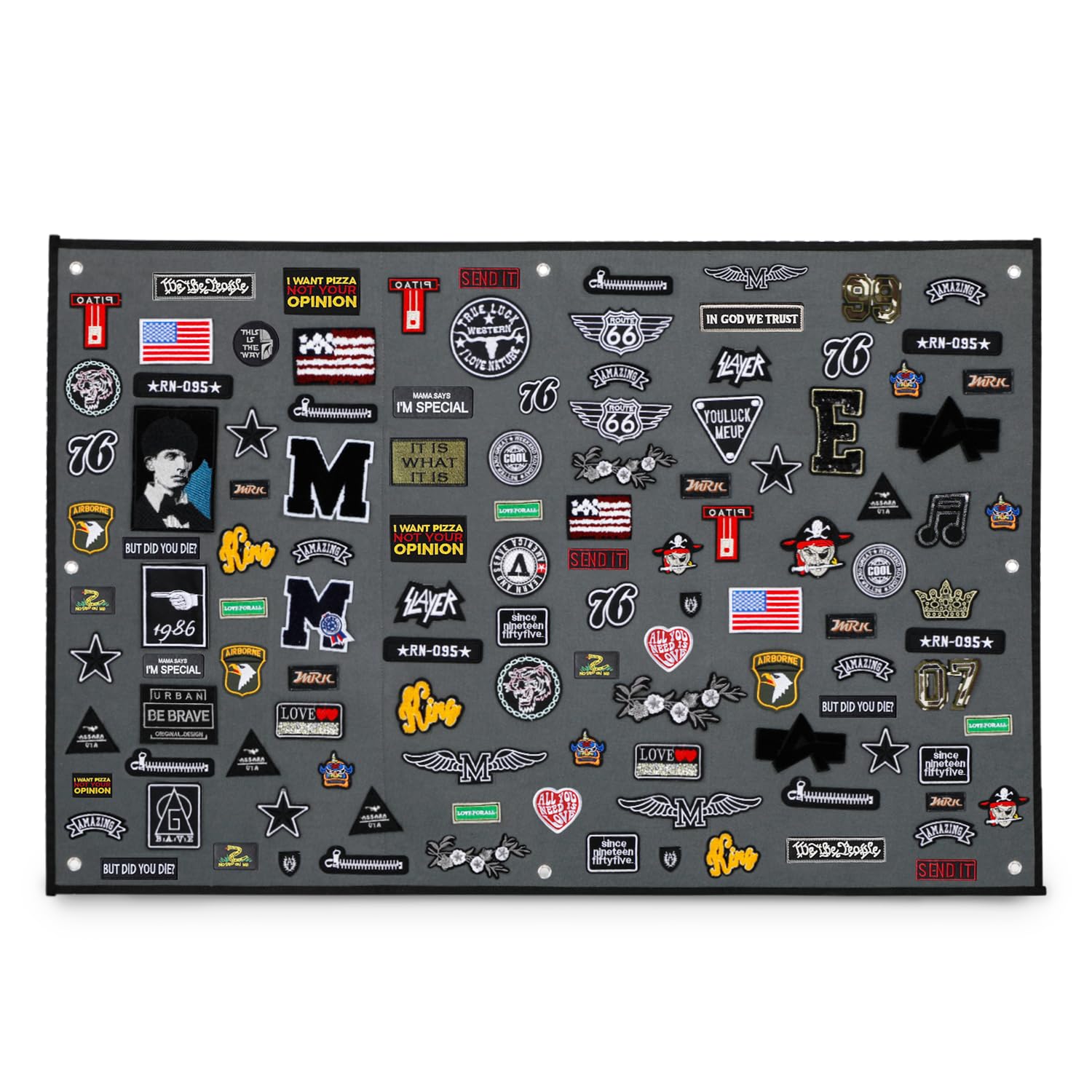 GNEGNI Patch Holder Patch Storage Board for Hobbies and for Military Velcro and Felt Patches x inches 108 x 70 Military-Style Board, Collections, серый