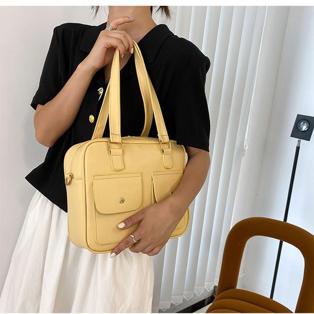 Large Capacity Women's Bag New Trendy Fashionable Style Handheld One Shoulder Commuter Bag Collent Student Classroom Bags