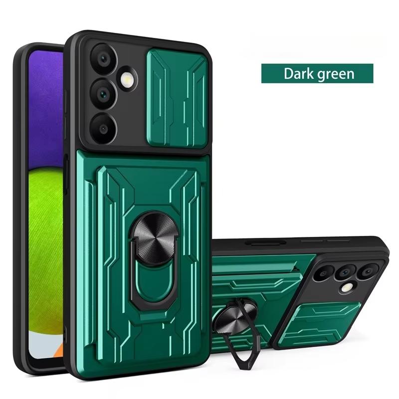 

Heavy Duty Armor Case For Samsung Galaxy S25 S24 S23 S26 Ultra Plus S24FE S23FE Card Holder Slot Cover Galaxy S24 Ultra зелёный