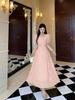 Plus Size French Retro Floral Square Neck Summer Dress