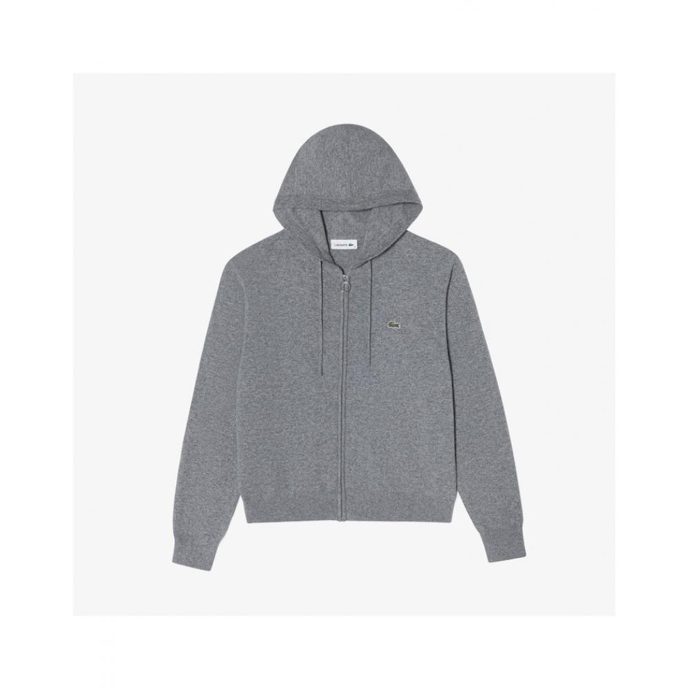 

LacoSte Women S Wool Hooded Zip Up Sweater Af400e 54n Cca 034