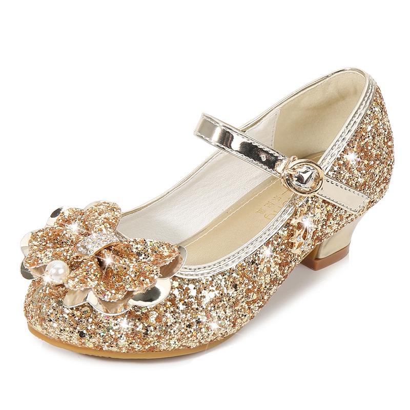 Girls' Gold High Heels - Korean Style Fashion Shoes for Spring/Autumn Performances