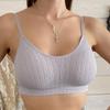 Wireless Solid Color Thickening Underwear Bra Women's Push-up Bra Elastic Gather Bra Brassiere All-match Seamless Top Bras