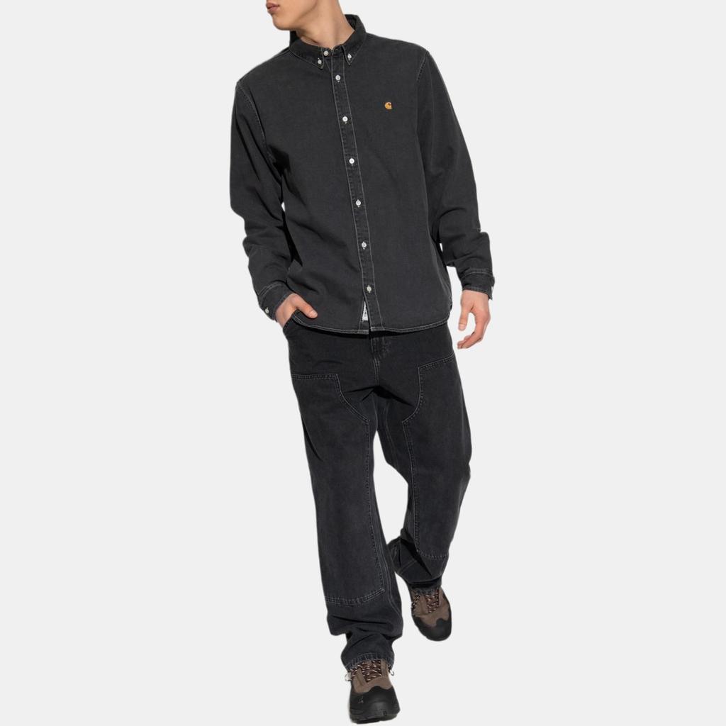 Carhartt WIP Logo-Embroidered Curved Hem Shirt I031928-89-60