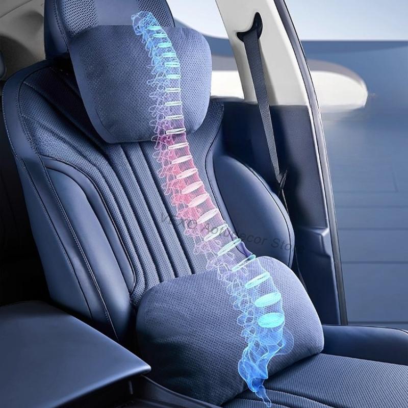 For Geely Galaxy E5 Geely EX5 2025 2026 Car Headrest Neck Pillow Suede Lumbar Foam Cushion Pillows Waist Backrest Accessories