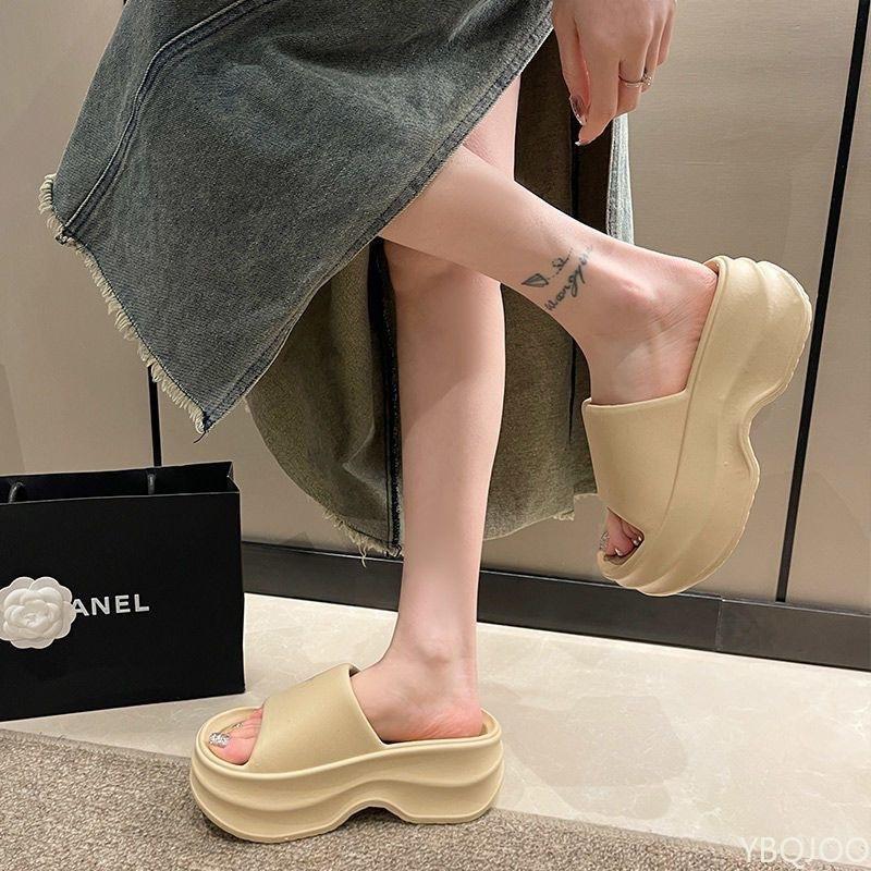 

Fashiable versatile women shoes Women Thick Bottom Open Toe Slippers Women minimalist comfortable Outdoor Beach Sandals 36-37 хаки