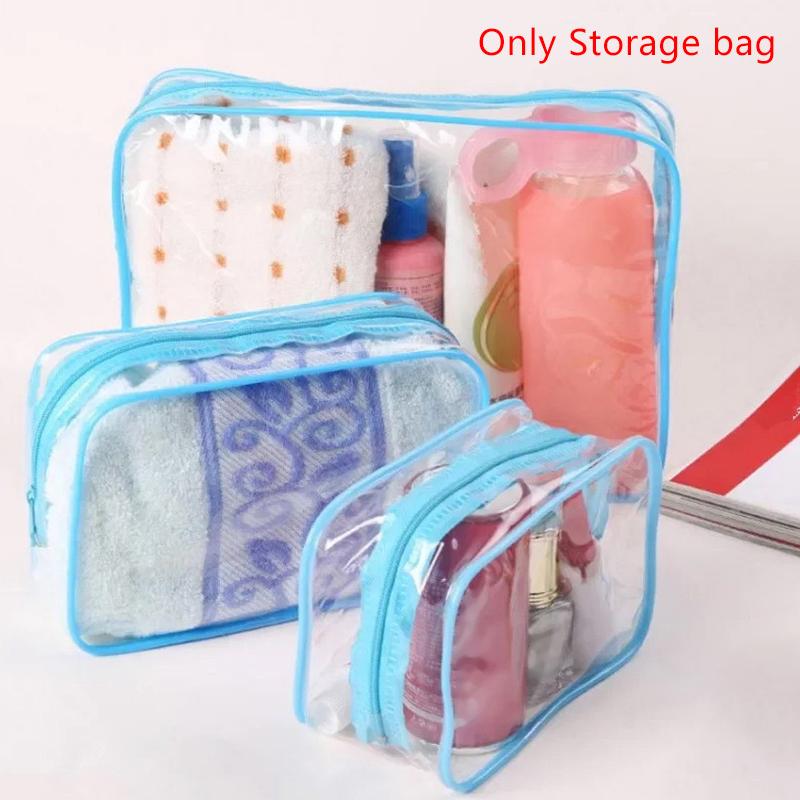Travel Storage Toiletry Organize Women Waterproof Pvc Cosmetic Portable Bag Transparent Zipper Make Up Case Female Wash Kit