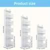 4/6-Tier Clear Window Over-the-Door Storage Organizer - Space-Saving Wall-Mounted Pocket Shelf for Cosmetics, Sundries, Bedroom, Bathroom, Office