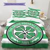 Motif Écusson du Celtic FC Literie Décoration de Maison Cadeau d'Anniversaire (1 housse de couette + 2 taies d'oreiller, sans garniture.)