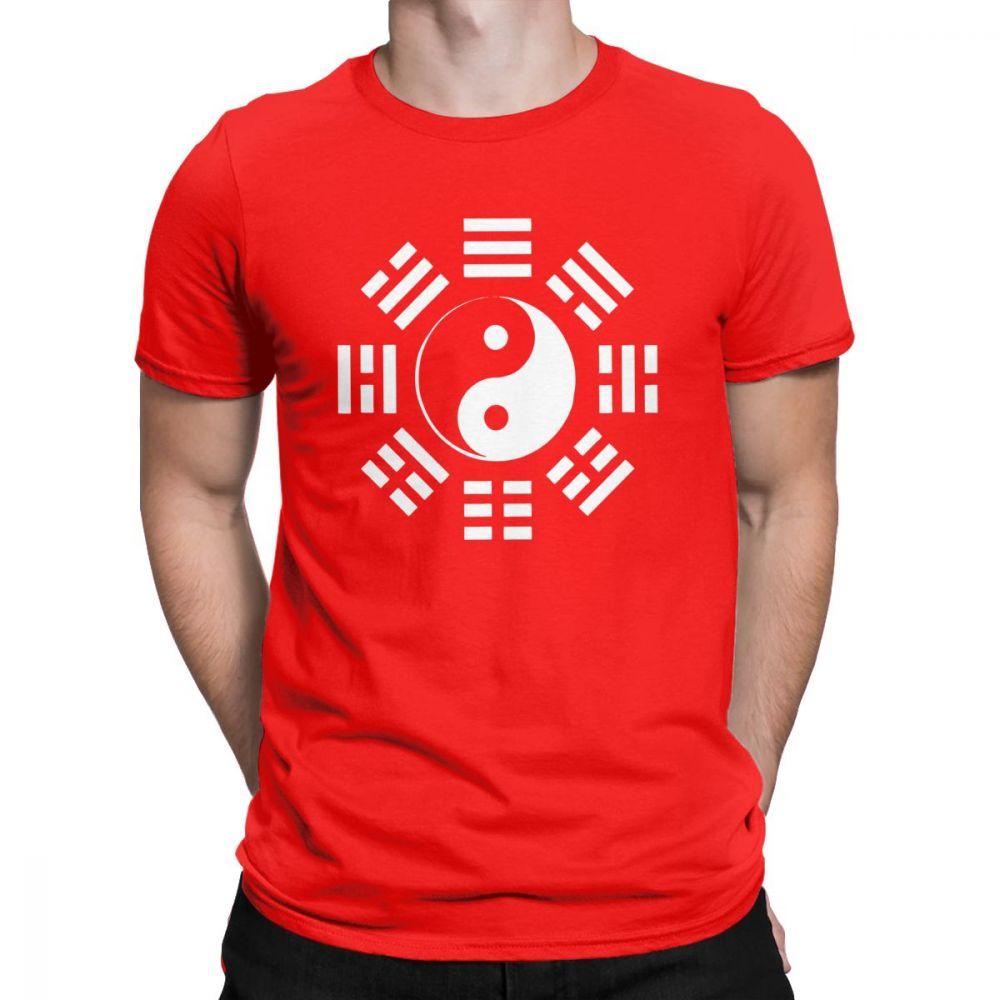 Men Yin Yang Tshirt Ching Kungfu Art Chinese T Shirt Tai Chi 100 Cotton Clothing Awesome Short Sleeve Tees Best Gift TShirt