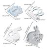 Silicone Molds Rabbit Candle Holder Resins Molds DIY Flame Candlesticks Mould