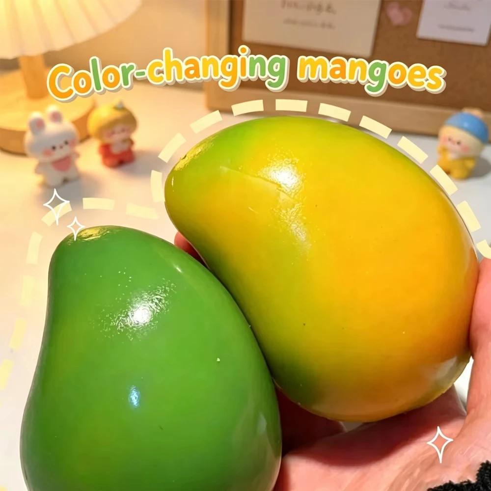 Bola de Estresse Crocante de Manga Feita à Mão Brinquedo de Apertar, Bola Fidget de Manga Color-Changing Squishy, Brinquedo Sensorial Asmr para Alívio do Estresse