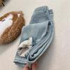 Fleece Thickened Straight Jeans for Women, New Loose and Thin Wide-leg Pants In Autumn and Winter