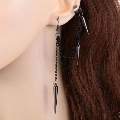 Pendant Punk Fashion Design Zinc Zinc Alloy Men Earrings Women Ear Bone Clips Korean Dangle Earrings