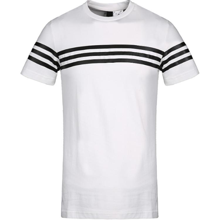 

Adidas Gfx T 3S Полосатый Дизайн Круглый Вырез Модный Универсальный Пуловер Футболка с Коротким Рукавом Мужские Топы Белый CX5024 2XL