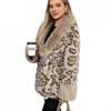 Womens Faux Fur Mink-Style Coat With Detachable Collar Mid-Length Winter Jacket Elegant Office Wear