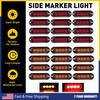 4LED Oval Amber/Red Side Turn Light Tail Clearance Lamp Truck Trailer RV Pick-Up