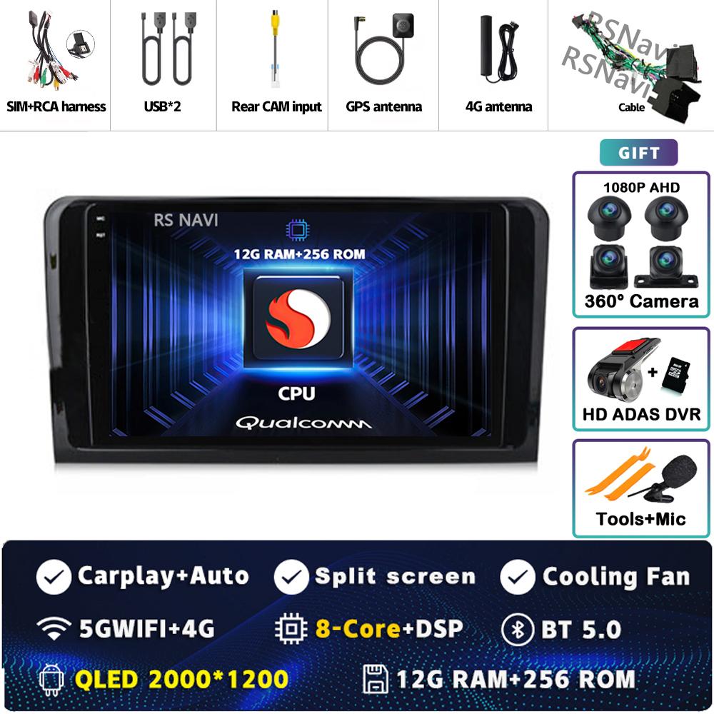 9" Android 14 Carplay Car Radio For Mercedes Benz M-Class W164 GL-Class X164 ML GL Multimedia Video Player GPS Stereo 2Din Auto