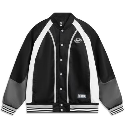 Li Ning Basketball Series Bad Five Color Block Soft Breathable Versatile Loose Baseball Jacket Men Jackets AFDV321-3