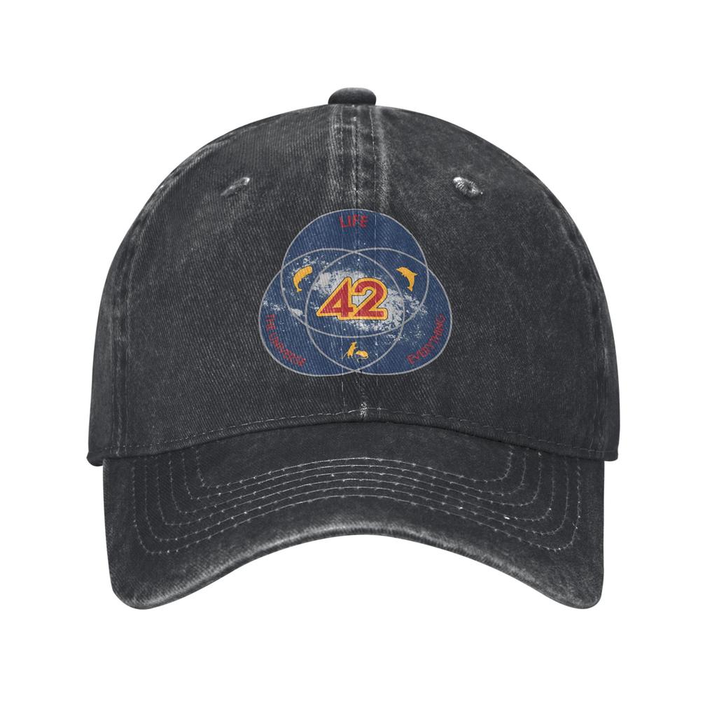 Keine Panik Die Antwort auf die Frage nach dem Leben dem Universum und dem ganzen Rest Douglas Adams Merch Baseballkappen Unisex Täglich Verstellbare Sonnenkappe