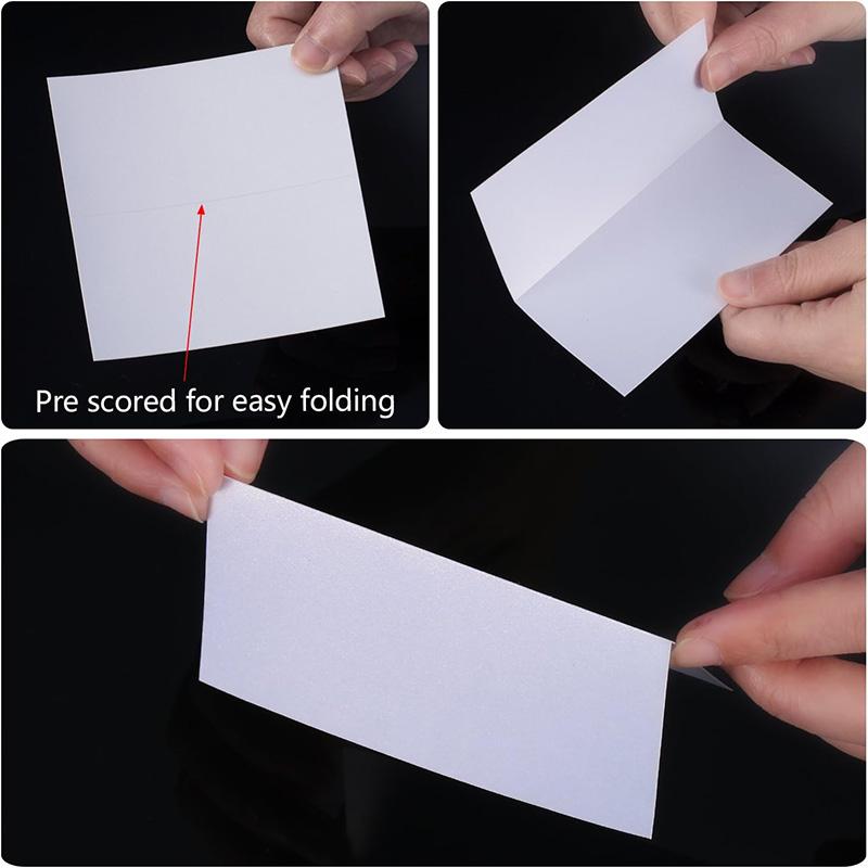 50/100Pcs Blank Table Place Cards Foldable Seating Place Cards Name Place Cards for Wedding Party Decoration Table Cards Set