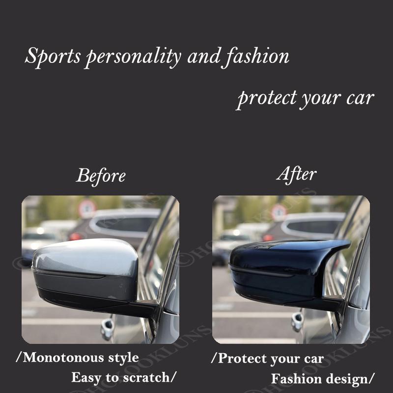 Für BMW 5 7er G30 G38 G11 G12 Auto Rückspiegel Seitenflügel Kappe schwarz Kohlefaser Muster Autozubehör 2017 2018