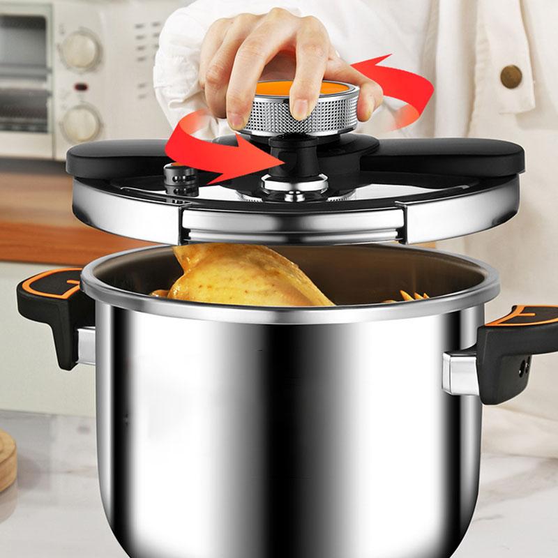 PGY 4L/6L/8L Stainless Steel Pressure Cooker Safety One-Hand Locking Olla de Presion Multi-Cooker for Gas & Induction Stove