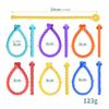 6Pieces Stretchy Silicone Bracelets Kids Sensory Toy Adjustable Textured Wristband Stress Relief Stimulation Sensory Toy