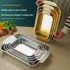 Thickened Stainless Steel Rectangular Deep Serving Tray