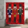 Christmas Serious Nutcracker Red Delight Home Decorations Decor Opacity Spa Curtain Bathroom Shower Curtain Set 72 X 72 Inch