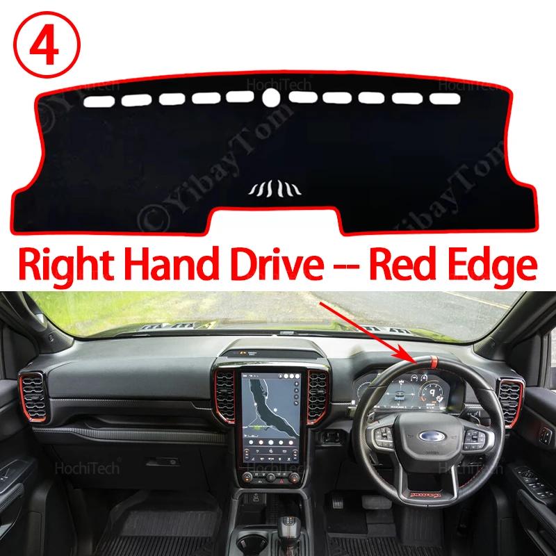 Car Dashboard Cover Mat Sun Shade Non-slip Pad Carpet Protector Accessories for Ford Ranger T6 P703 2th 2Gen 2024 2025