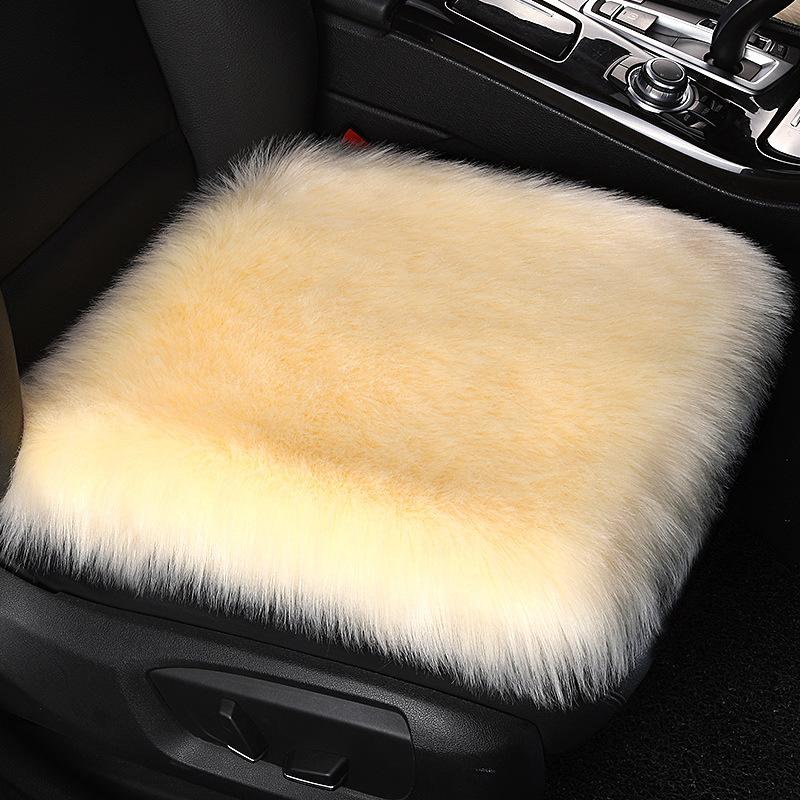 1Pc Universal Winter Wool Plush Car Seat Covers Thick Warm Long Pile Auto Seat Covers Soft Car Interior Accessories for Winter