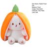 Cute Strawberry Carrot Companion Fully Filled Stuffed Animal Cartoon Rabbit Plush Toy Birthday Gift Doll