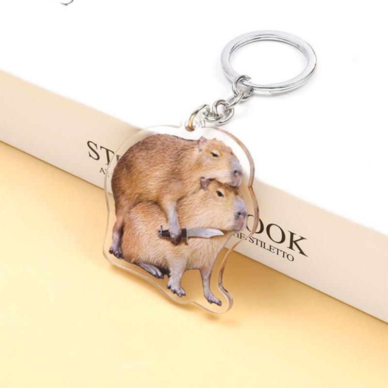 Capybara Keyring DIY Tags Backpack Luggage Keychains Ornaments Animal Keychain
