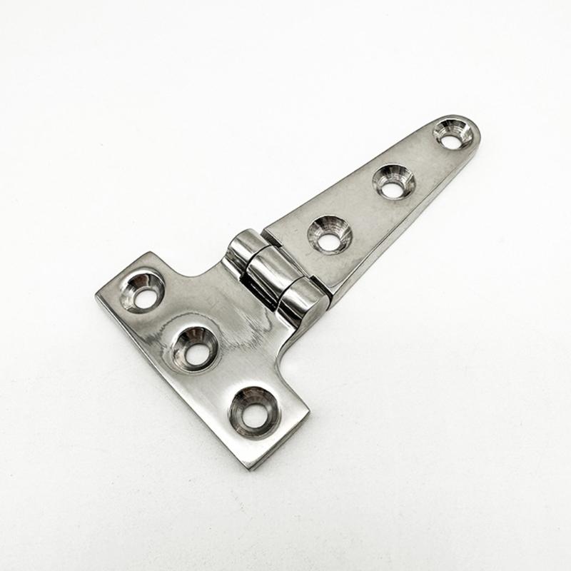 2 Stück Stahl T Scharnier Starkes Türscharnier Korrosionsbeständiges Metallscharnier für Außenbereich Marine Schrank Möbelbeschläge