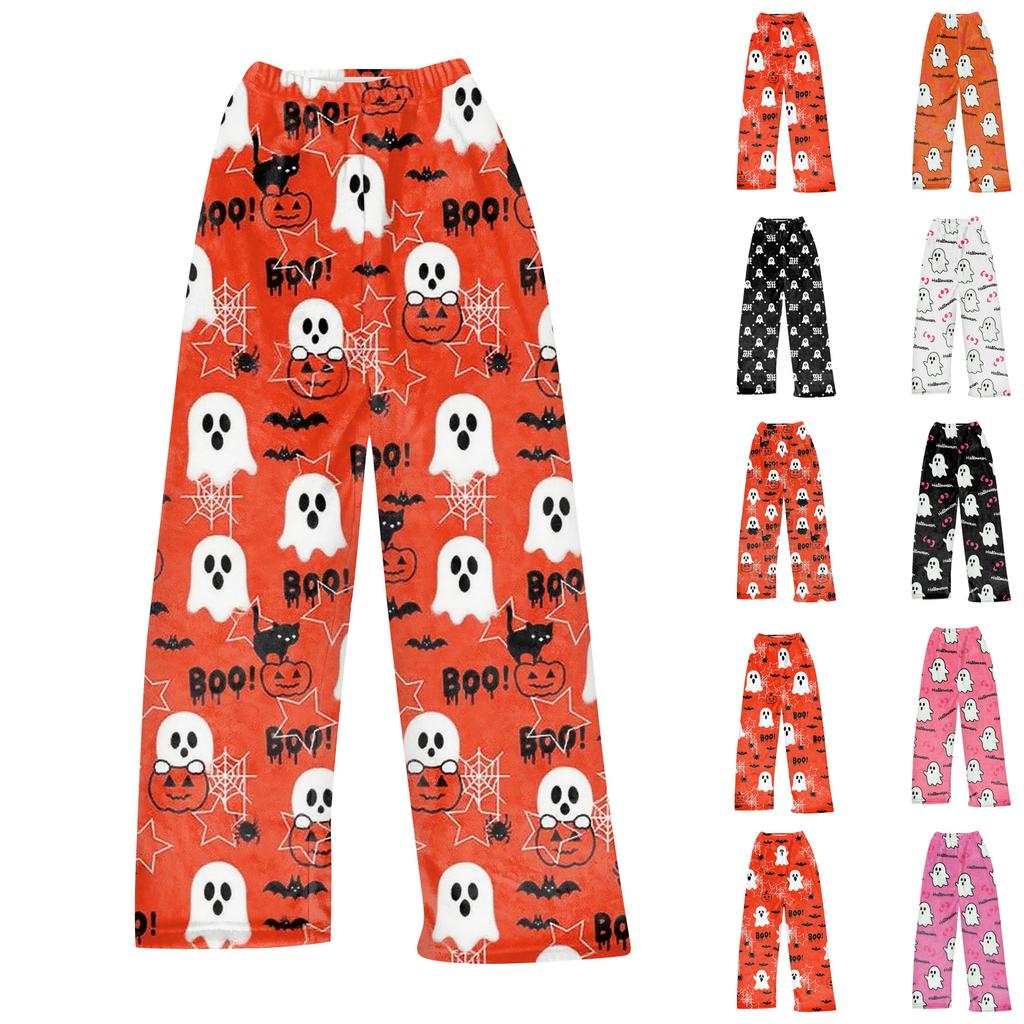 Women Winter Plaid Pants Full Length Long Trousers Sports Pants
