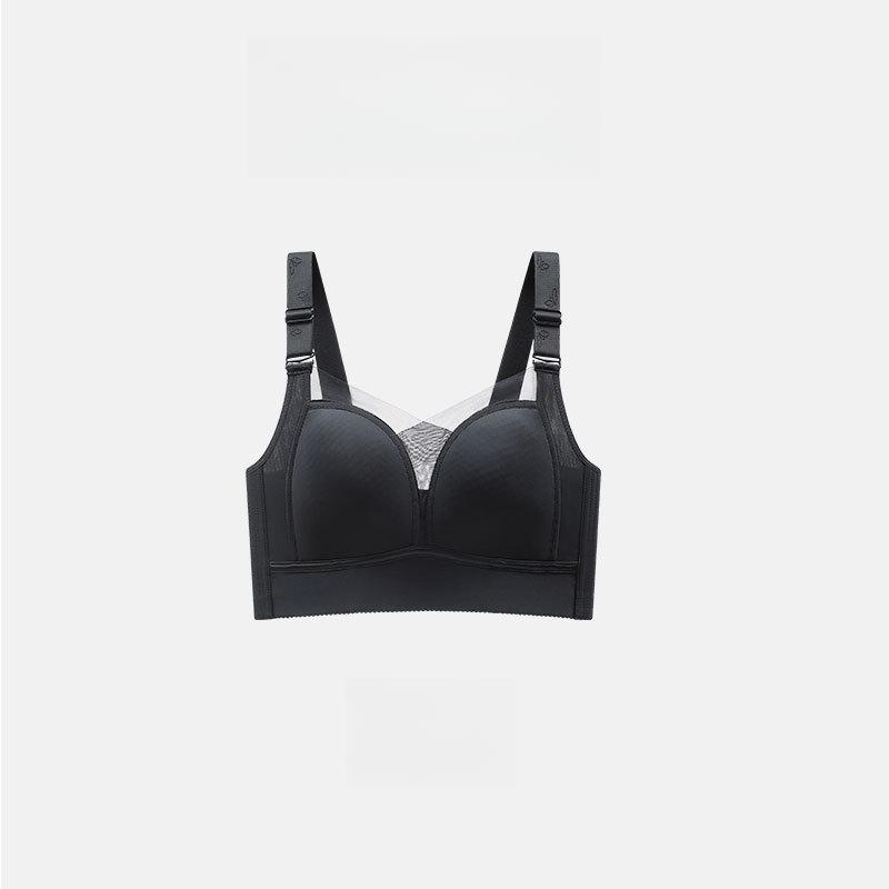 Seamless Bra for Women Gathering A Sense of Femininity In Summer Thin Bra Without Steel Ring Double Breasted Bra