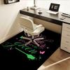 Pink, Green,wicked Pattern Polyester Office Carpet Chair Mats, Home Decor Dormitory Floor Protector