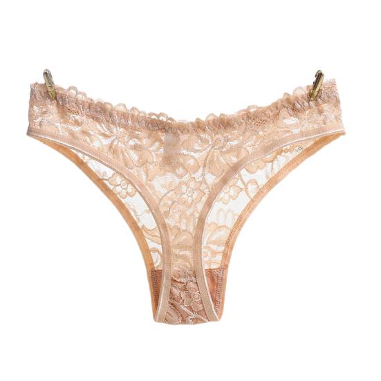 Sexy Gjennomsiktig Blomsterblonder G-streng Dameundertøy Truser Ensfarget Tanga