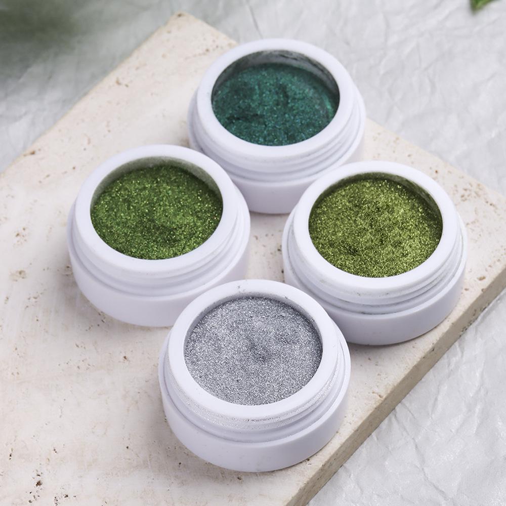 Silver Iridescent Nail Art Mirror & Carving Powder