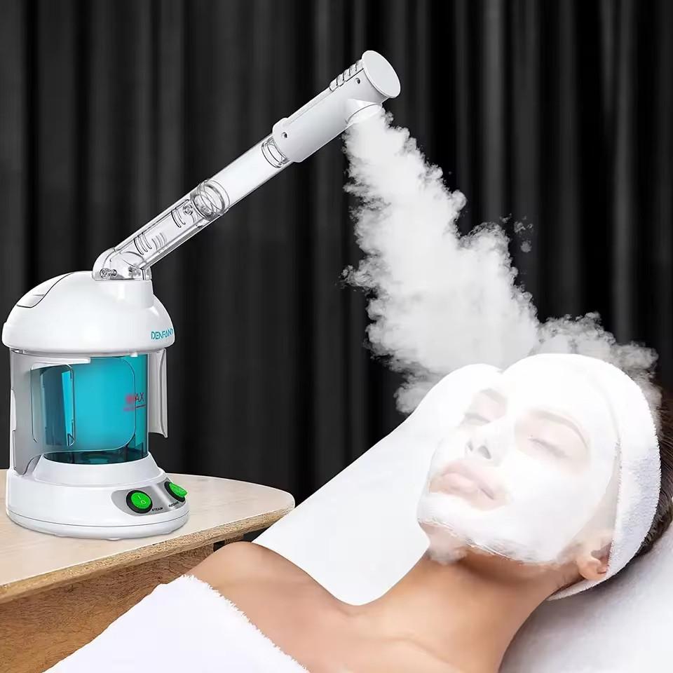 350W Portable Facial Steamer Professional Facial Ion Vapour Steamer Beauty Device Face Mist Spray Water Replenisher