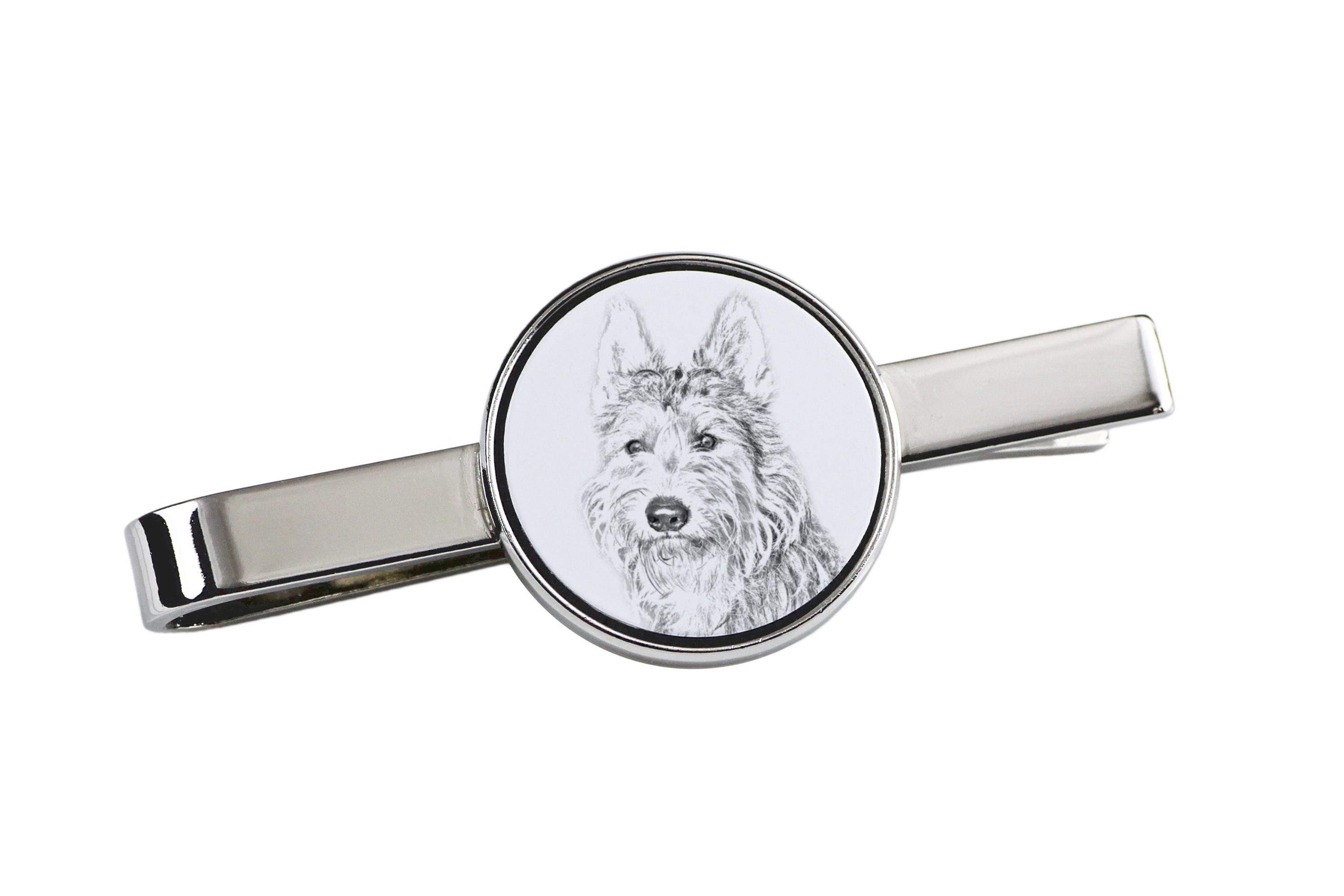 

Picardy Sheepdog, Berger Picard, Picardy Shepherd - затиск для краватки з собакою, іменний затиск для краватки, унікальний подарунок чоловікові від бренду Art-Dog срібний
