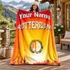 Feyenoord Rotterdam Custom Name Flannel Blanket Personalized Soft Warm Plush Throw Blanket Customized Gift for Family Friends