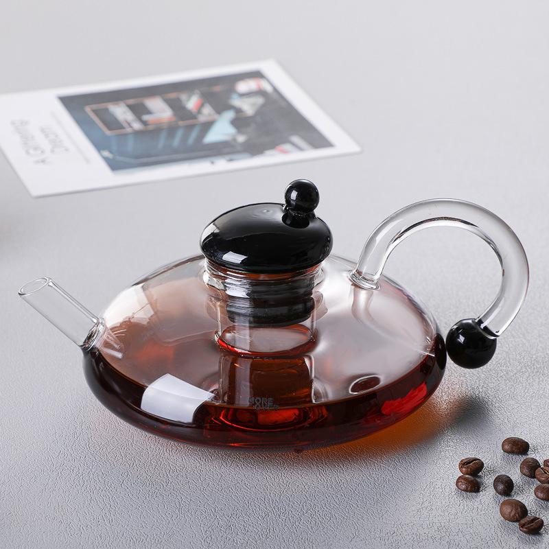 Mouse Shaped Heat-Resistant Glass Teaware With Tea Infuser Teapot And Tea Cup Set With Rat Tail Handle Coffee Pot Coffee Mug