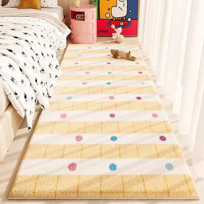 Dopamine Color Bedroom Decor Plush Carpet Irregular Shape Carpets for Living Room Fluffy Soft Bedside Floor Mat Thick Lounge Rug