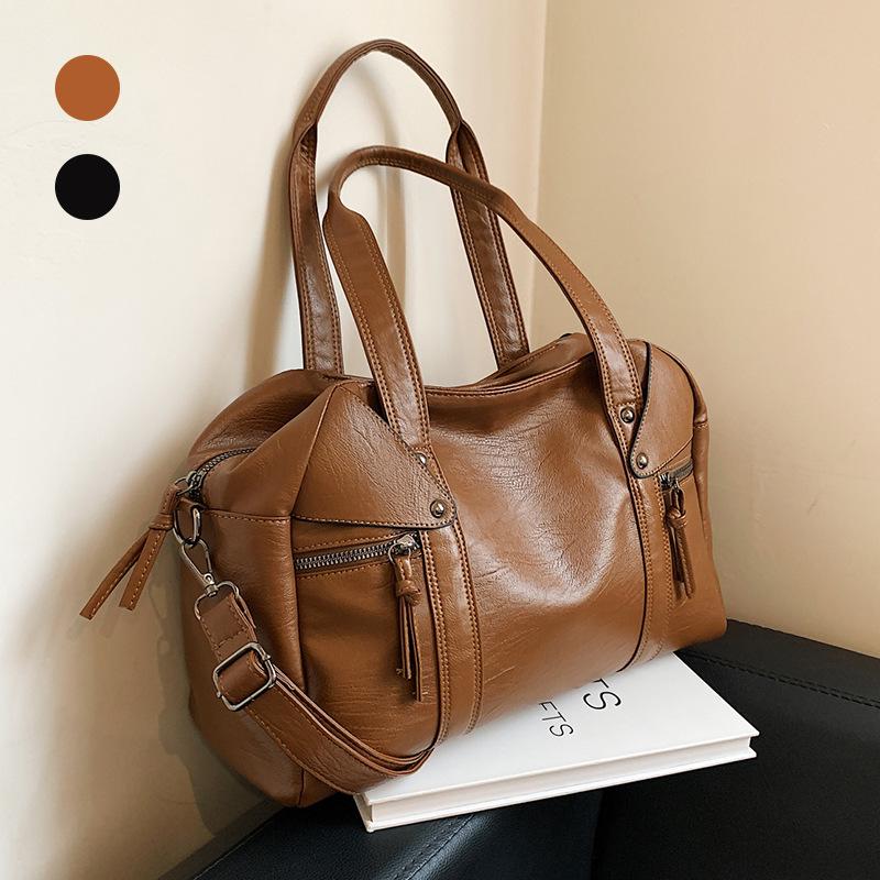 Retro Bag, Premium Sense Bag, Large-capacity Shoulder Bag, Commuting Oblique Span Bag, Women's Bag.